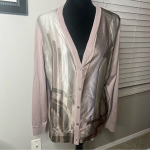 Ralph Lauren purple label cashmere and silk cardigan Large $360 made in Italy